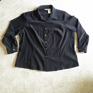 White Stag Black Suede-like top